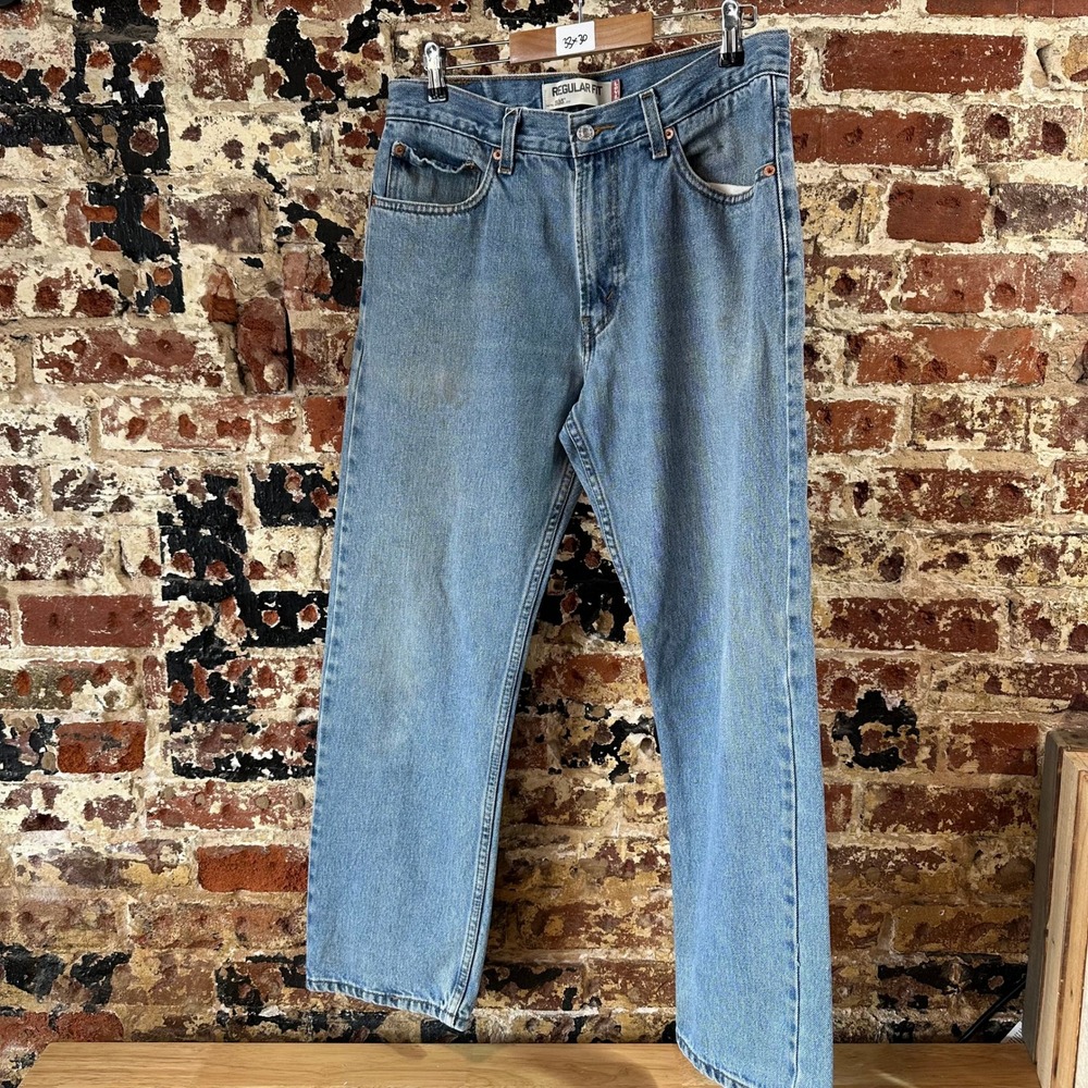 Levis 505 Jeans Mens 33x30 Regular Zip fly Blue denim Levi's